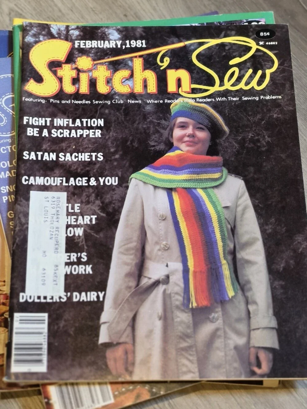 Vintage Stitch N Sew Magazine Lot 1979 1980 1981 Craft Sewing Patterns 6 Issues